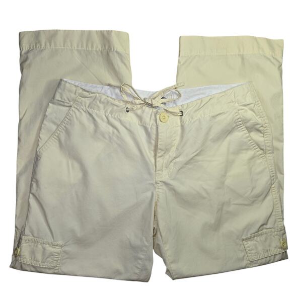 Old Navy Pants - Y2k Old Navy Low Rise Cargo Capris Womens Size 4 Butter Yellow 100% Cotton